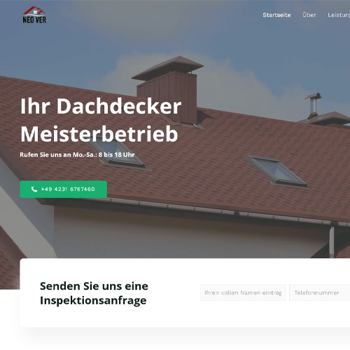 Dachdecker Website Beispiel
