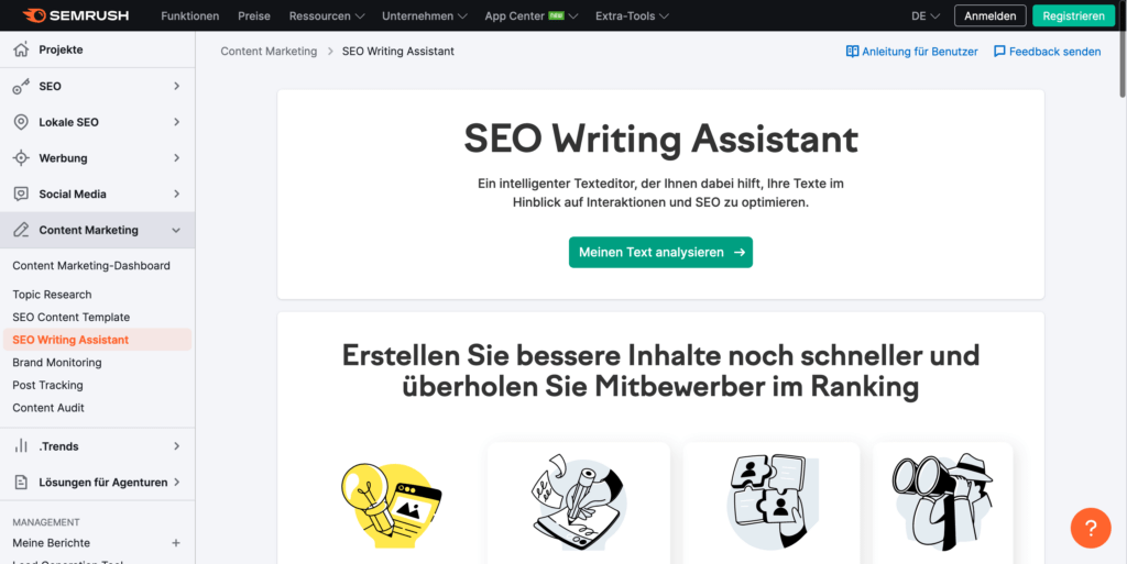 SEMrush Schreib Assistent