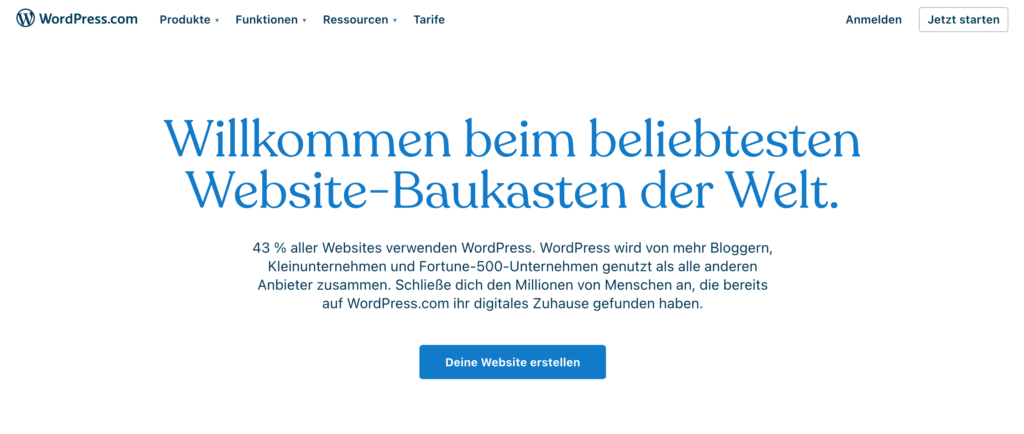 WordPress der beliebteste Baukasten der Welt