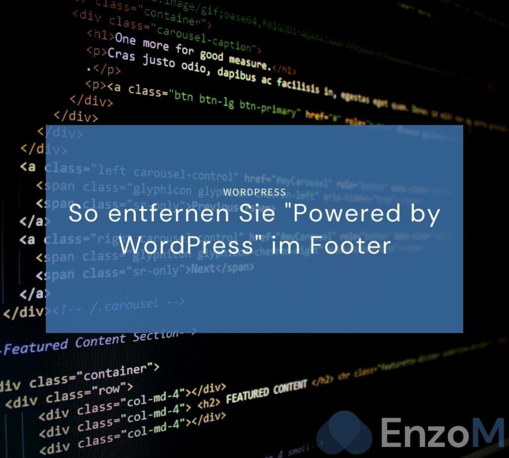 Powered by Wordpress entfernen