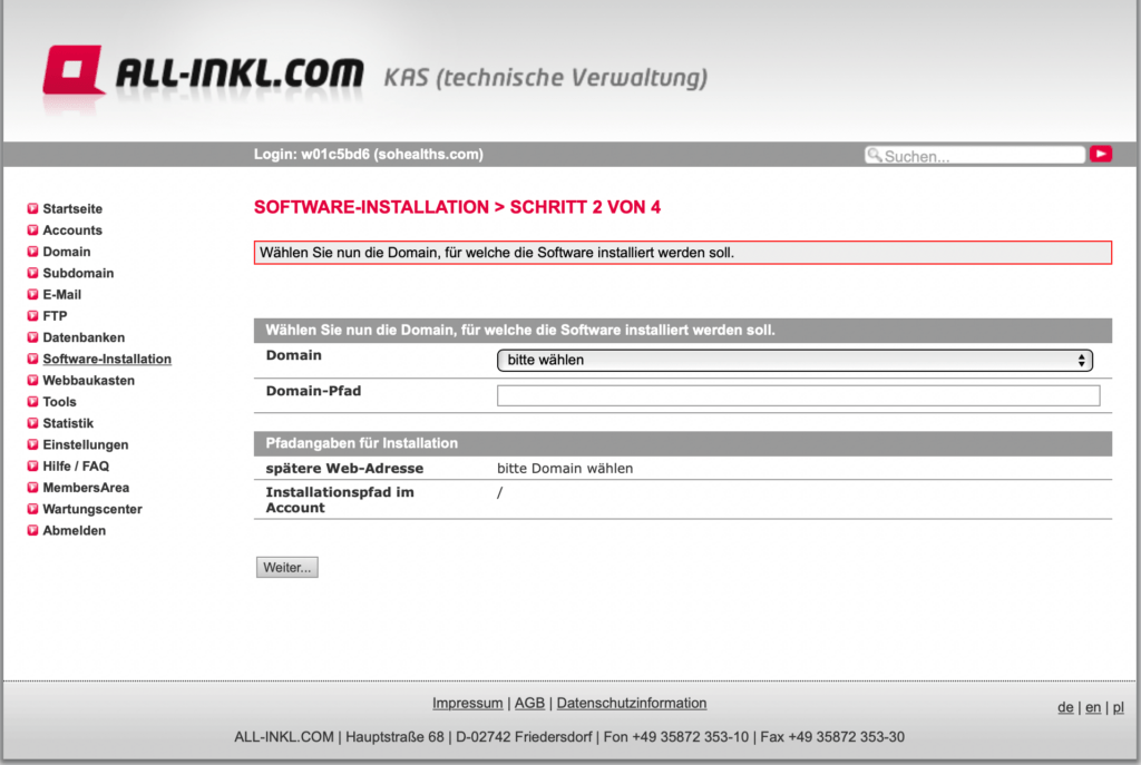 all-inkl domain