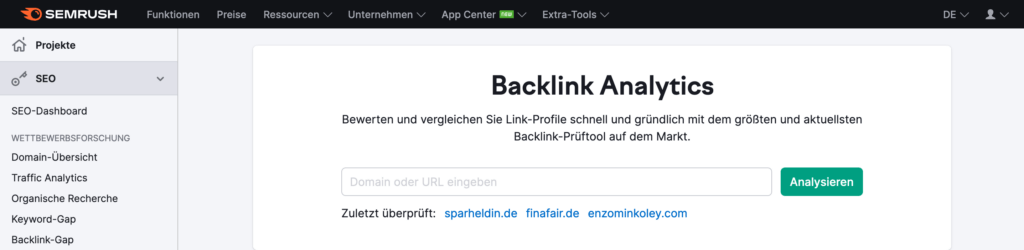 seo für anfänger backlink analytics