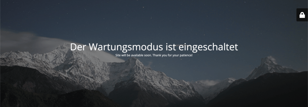 Wartungsmodus WordPress ist aktiviert