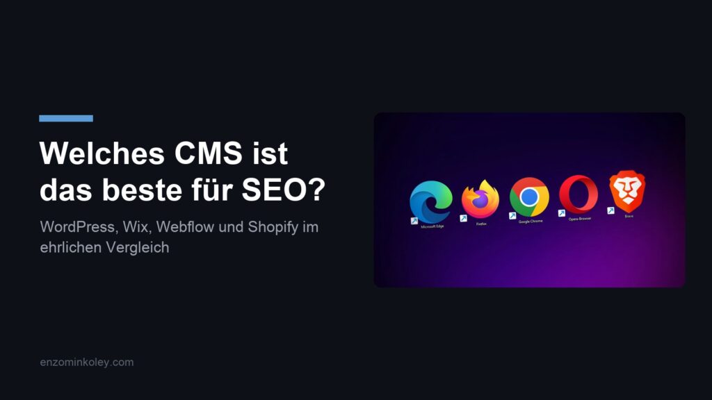 Bestes CMS für SEO: Browser-Symbole im Vergleich