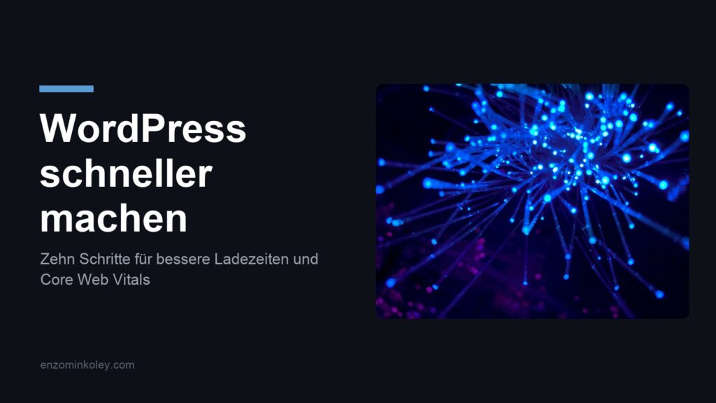 WordPress schneller machen: Datenübertragung über Lichtfasern