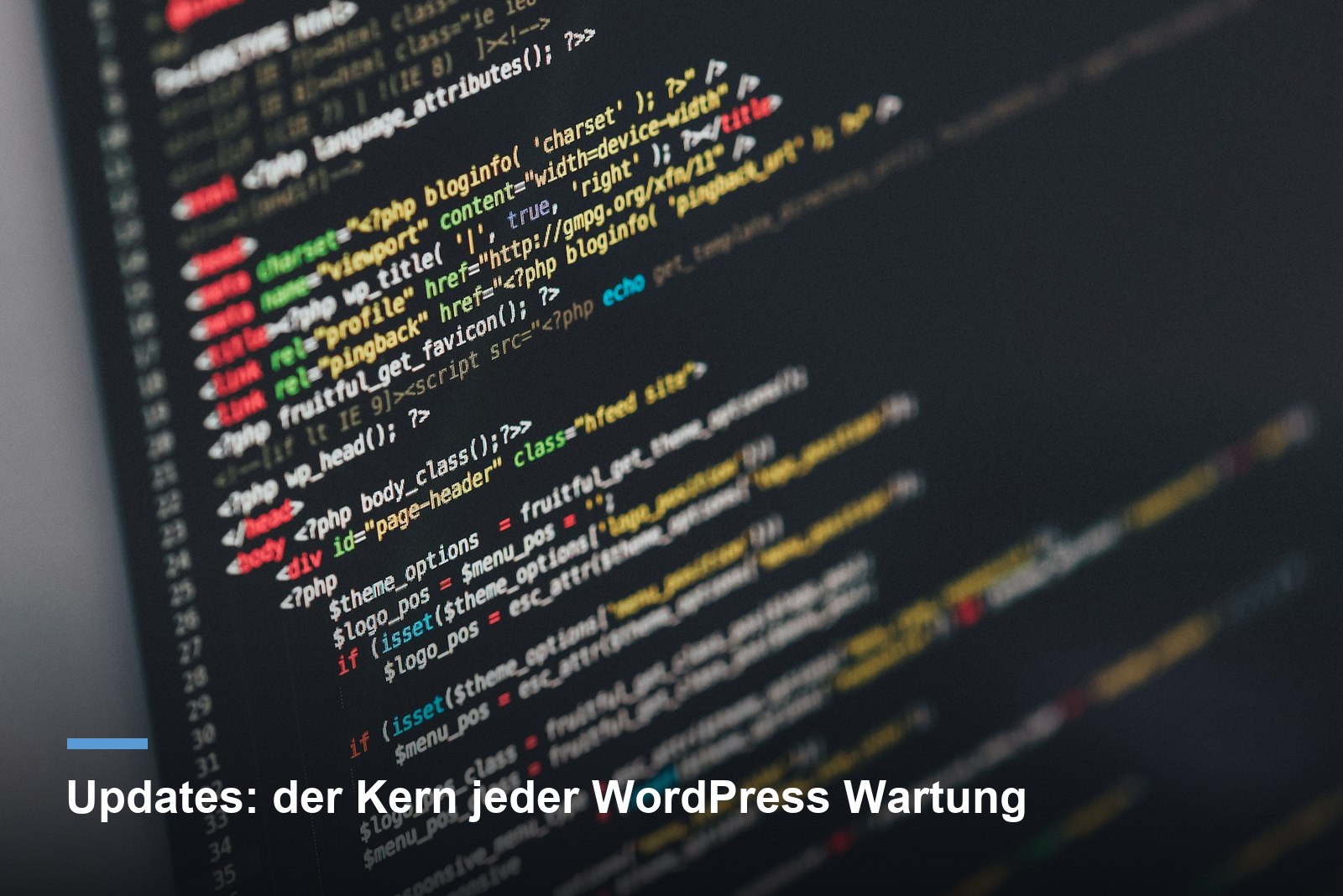 WordPress Wartung Aufgabe Updates: Theme Code im Editor